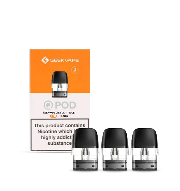 Geekvape Q Replacement Pods 0.8 Pack of 3 House Of Vapez Geekvape Q Replacement Pods 0.8 Pack of 3 House Of Vapez